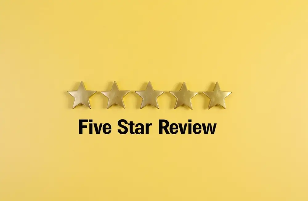 Cinq étoiles d'avis clients